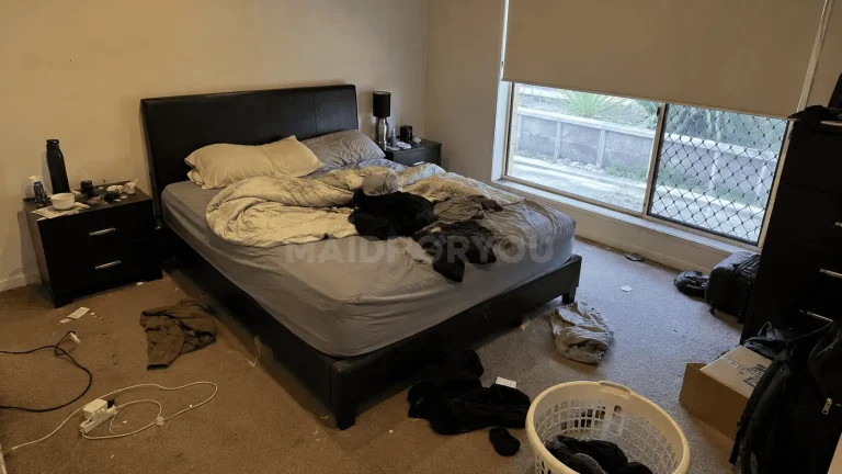 Sydney bedroom before a MaidForYou clean