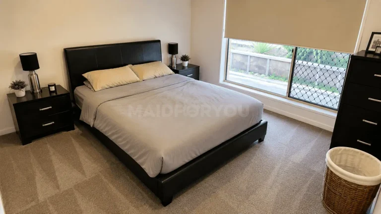 Sydney bedroom after a MaidForYou clean