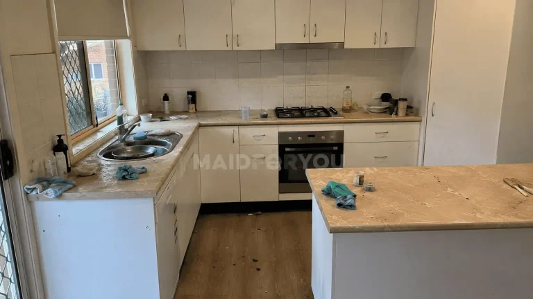 Sydney kitchen before a MaidForYou deep clean