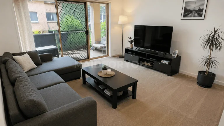 Sydney living room after a MaidForYou clean