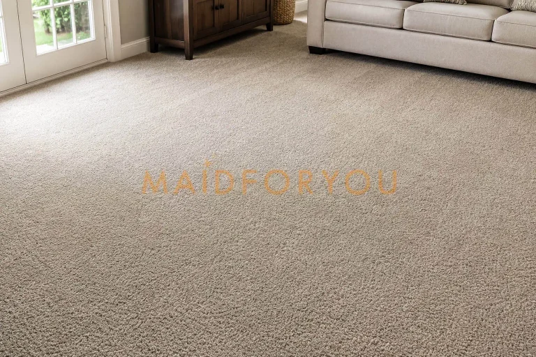 A smartstrand carpet before professional cleaning