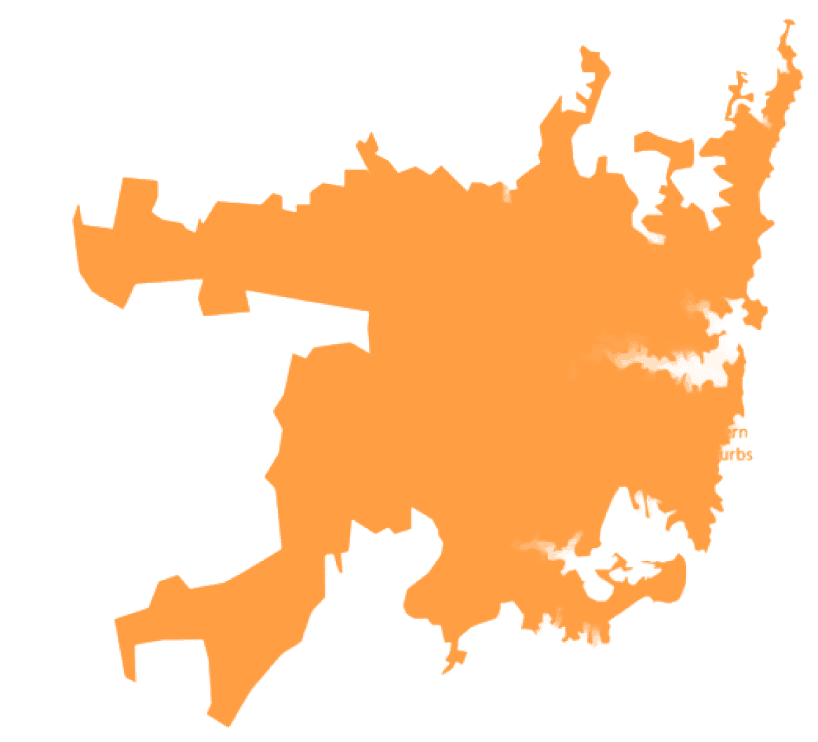 Map of the Sydney suburbs MaidForYou services