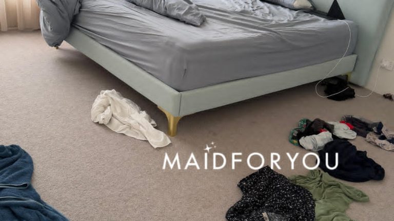 Before cleaning: a bedroom in an NDIS participant's home before an NDIS clean